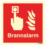 Brannalarm skilt – Totalleverandør av brannskilt – ISO 7010 – Unisign.no
