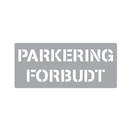 Parkering forbudt sjablong - For Unisign sjablong system - Unisign AS