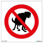 Bruk hundepose skilt med symbol – Forbudsskilt – Unisign as